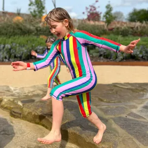 UV Protective Surf Suit Multi Striped