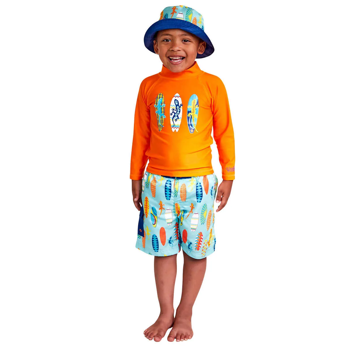 UV SKINZ Boys 3 Piece Swim Set- Orange