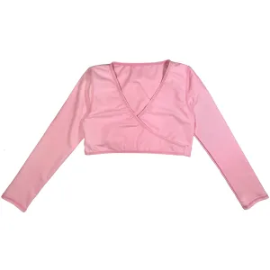 Women's Long Sleeve Swim Wrap Top  - "Orchid Pink”